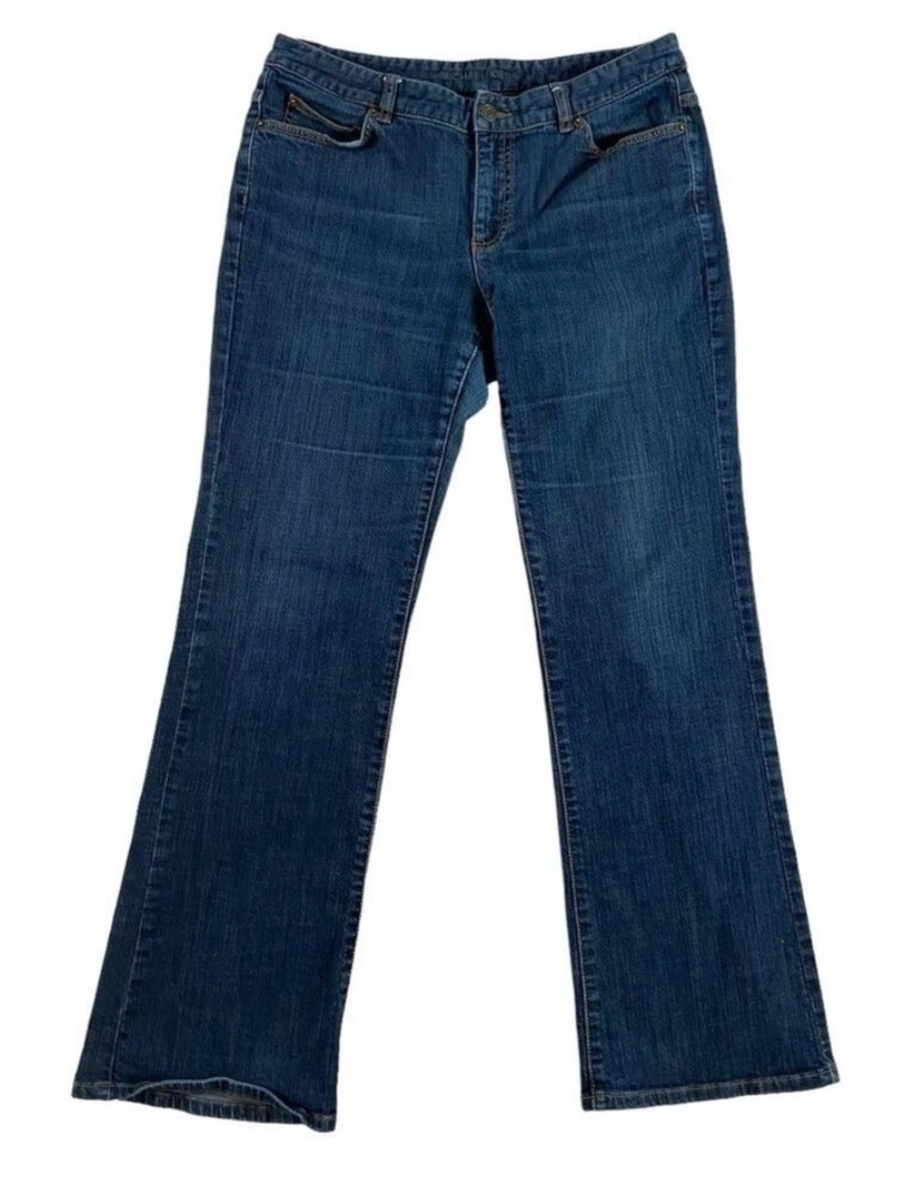 Michael Kors designer jeans high rise waist straight leg stretch denim sz 12/35